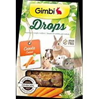 Gimbi Drops con zanahoria Snack para roedores sin cereales- 50 g